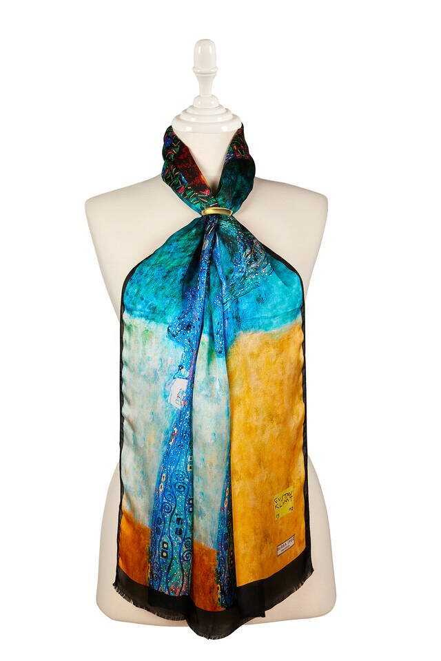 زيتية خضراء من Emile Föge Silk Painting Foulard 