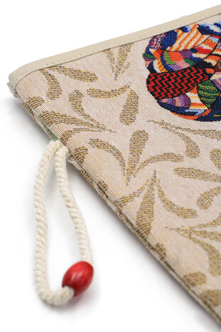 Afro Pattern Tapestry Handbag - Thumbnail