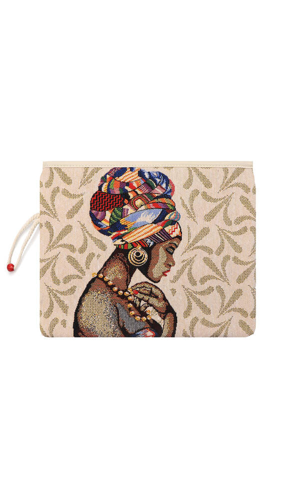 Afro Pattern Tapestry Handbag 