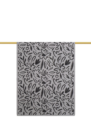 Anthracite Spring Pattern Twill Silk Scarf - Thumbnail