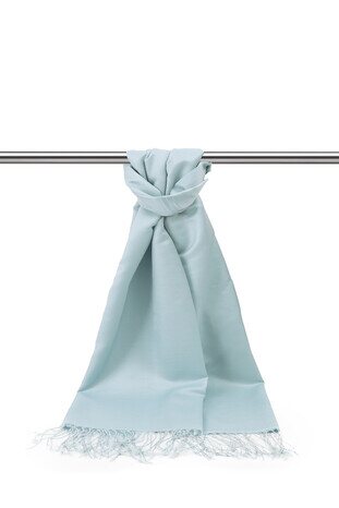 Bebe Blue Silk Look Scarf - Thumbnail