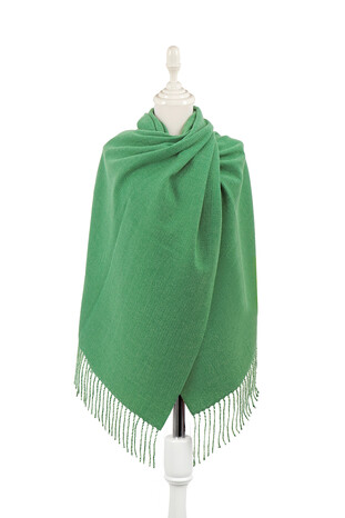 Benetton Green Double Sided Winter Shawl - Thumbnail