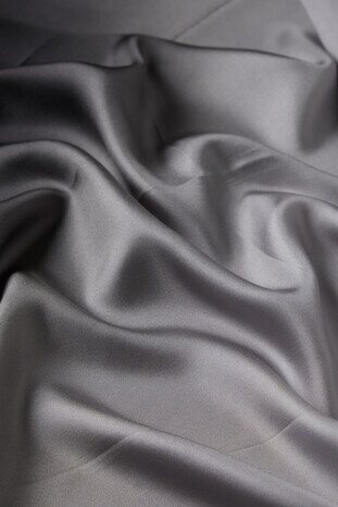 Black Gray Gradient Twill Silk Square Scarf - Thumbnail