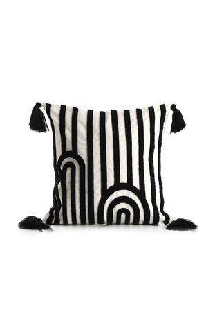 Black Punch Throw Pillow - Thumbnail