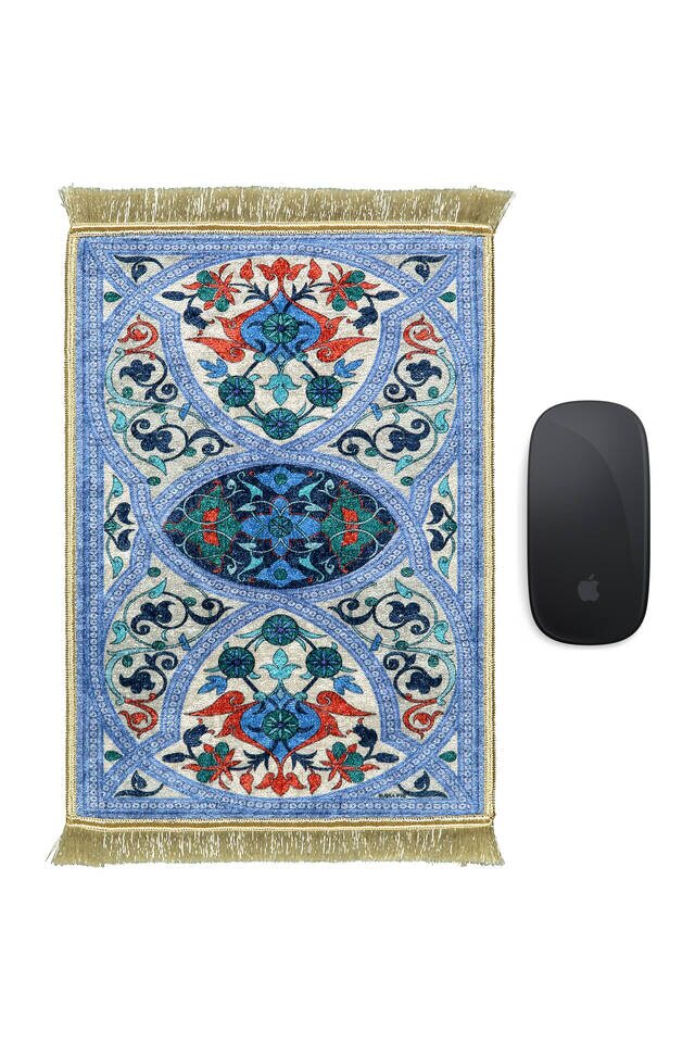 Blue Decorative Small Carpet Mousepad 