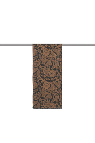 Brown Patterned Men's Scarf - Thumbnail