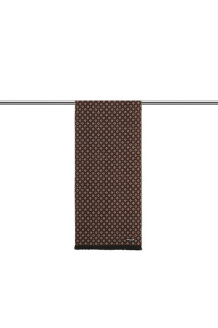 Brown Patterned Men's Scarf - Thumbnail