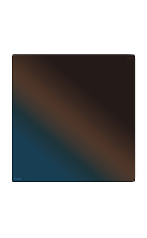 Brown Petrol Blue Gradient Sura Silk Square Scarf - Thumbnail