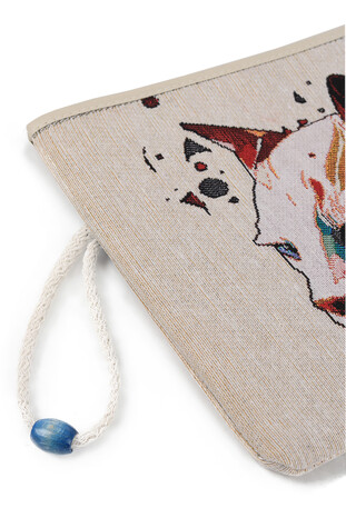 Cat Pattern Tapestry Handbag - Thumbnail