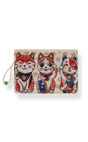 Cat Pattern Tapestry Wallet - Thumbnail