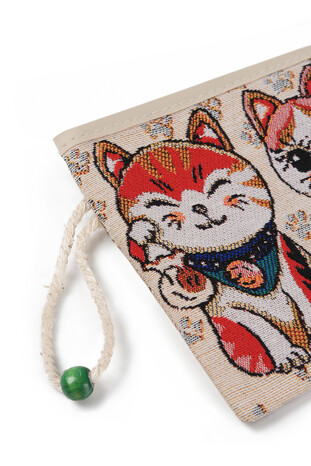 Cat Pattern Tapestry Wallet - Thumbnail