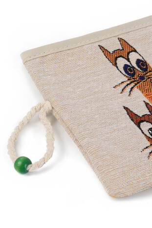 Cat Pattern Tapestry Wallet - Thumbnail