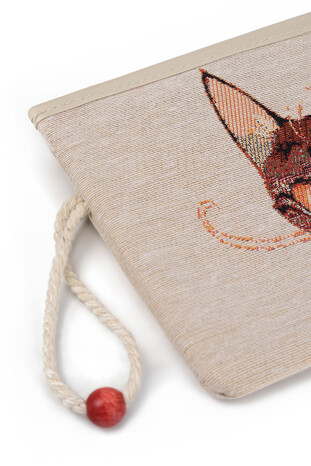 Cat Pattern Tapestry Wallet - Thumbnail