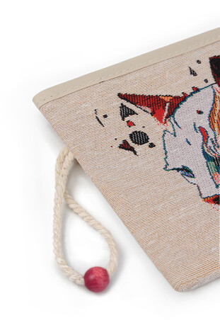 Cat Pattern Tapestry Wallet - Thumbnail