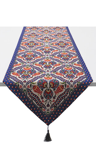 Çintemani Tulip Pattern Tapestry Runner - Thumbnail