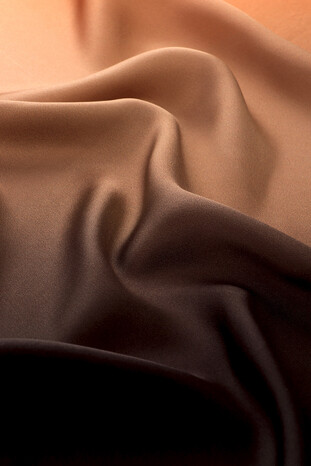 Copper Black Gradient Sura Silk Square Scarf - Thumbnail