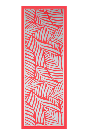 Coral Crop Pattern Twill Silk Scarf - Thumbnail