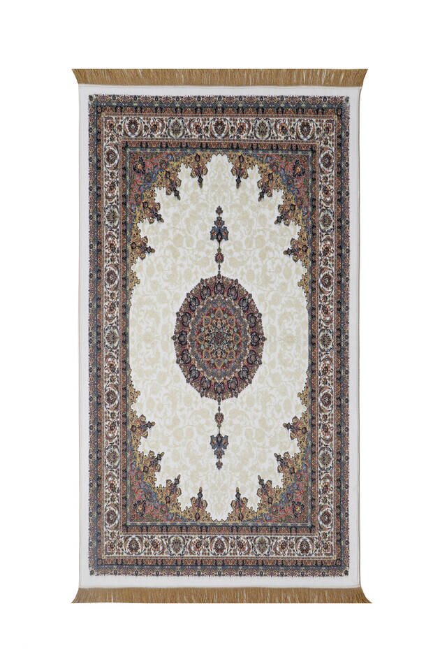 Cream Bamboo Carpet Prayer Rug 