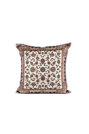 Cream Velvet Throw Pillow - Thumbnail