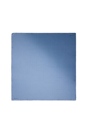 Dark Indigo Indigo Gradient Sura Silk Square Scarf - Thumbnail