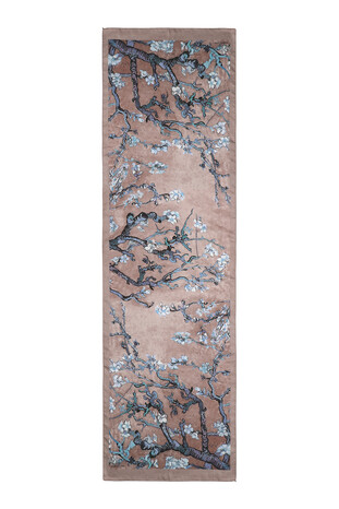 Dark Powder Almond Blossom Silky Foulard - Thumbnail