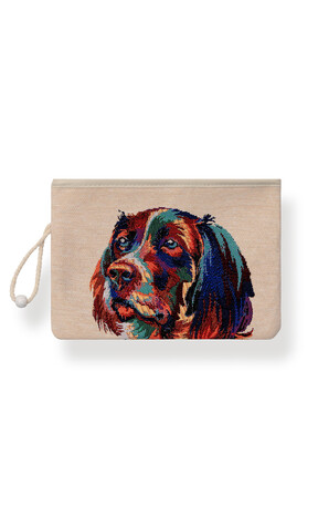 Dog Pattern Tapestry Wallet - Thumbnail