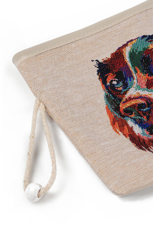 Dog Pattern Tapestry Wallet - Thumbnail