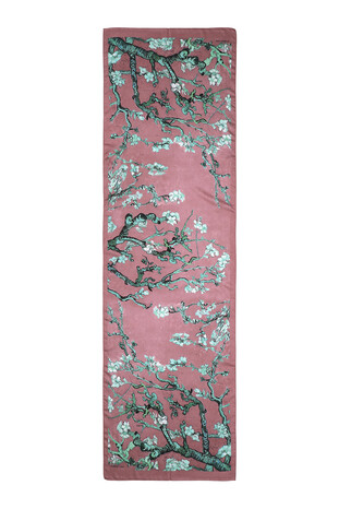 Dusty Rose Almond Blossom Silky Foulard - Thumbnail