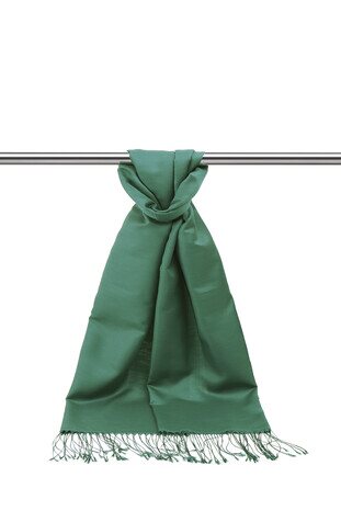 Emerald Silk Look Scarf - Thumbnail