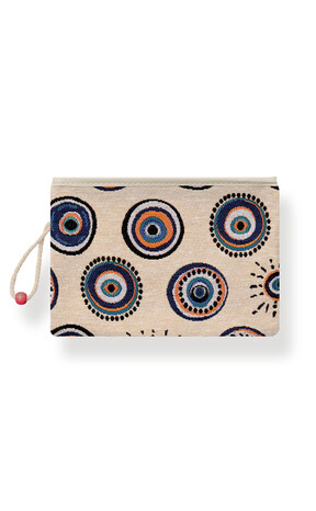 Evil Eye Bead Pattern Tapestry Wallet - Thumbnail