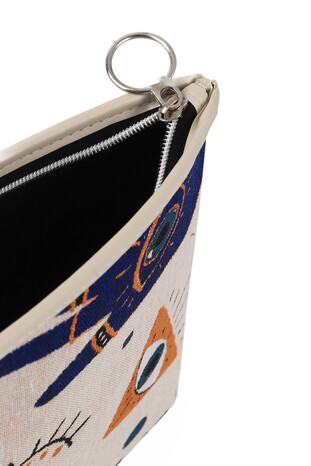 Eye Pattern Tapestry Handbag - Thumbnail