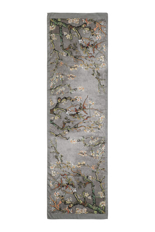 Gray Almond Blossom Silky Foulard - Thumbnail