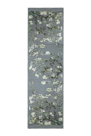 Gray Almond Blossom Silky Foulard - Thumbnail