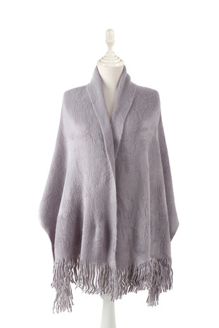 Gray Angora Shawl - Thumbnail