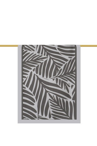 Gray Crop Pattern Twill Silk Scarf - Thumbnail