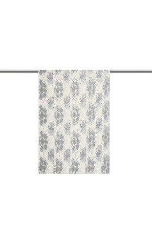 Gray Flower Crepe Scarf - Thumbnail