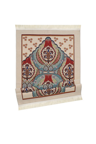 Green Çintemani Pattern Tapestry Prayer Rug - Thumbnail