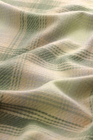 Green Gray Patterned Winter Shawl - Thumbnail