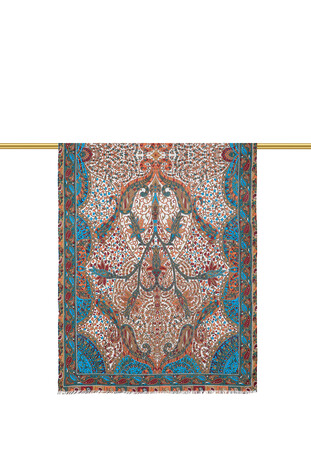 Indian Silk Scarf with Çağla Pattern - Thumbnail