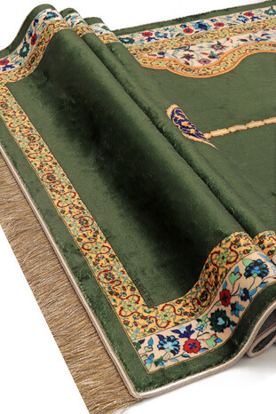 Khaki Bamboo Carpet Prayer Rug - Thumbnail