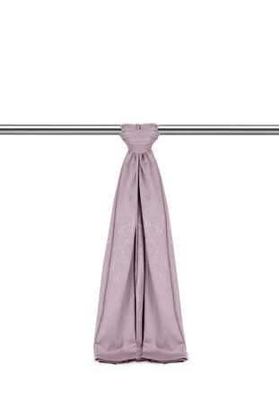 Lilac Patterned Silky Scarf - Thumbnail