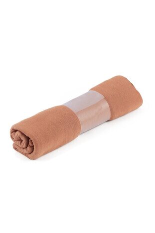 Milk Brown Combed Cotton Scarf - Thumbnail