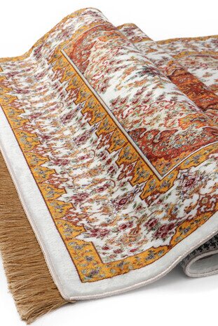 Mustard Bamboo Carpet Prayer Rug - Thumbnail