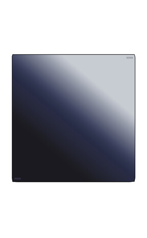 Navy Blue Ice Blue Gradient Sura Silk Square Scarf - Thumbnail