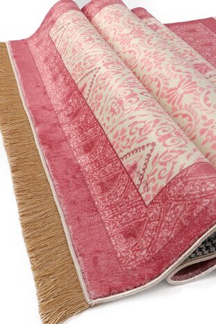 Pink Bamboo Carpet Prayer Rug - Thumbnail