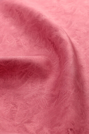 Pink Brush Pattern Twill Silk Square Scarf - Thumbnail