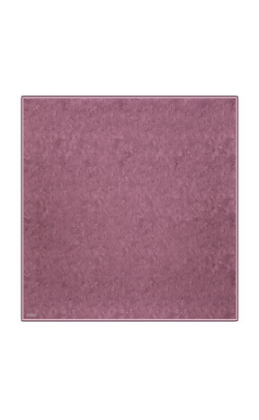 Plum Brush Pattern Twill Silk Square Scarf - Thumbnail