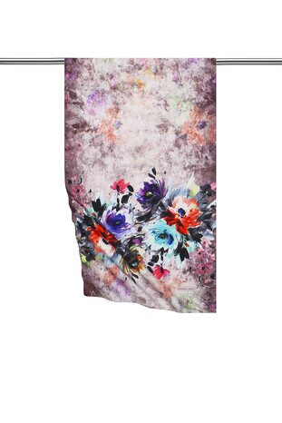 Plum Flower Silky Foulard - Thumbnail