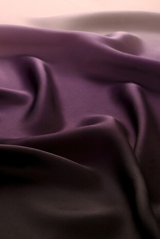 Plum Lilac Degrade Sura Silk Square Scarf - Thumbnail