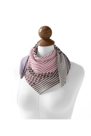 Powder Drop Sura Silk Square Scarf - Thumbnail